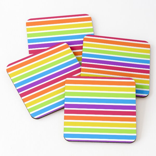 Item preview, Bright Colorful Horizontal Rainbow Stripes designed and sold by wordznart.