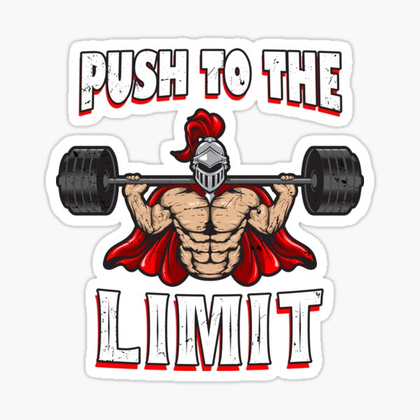 Push Your Limits,Barbell,Fitness,Exercise,Crossfit,Weight Lifting,Vinyl Decal