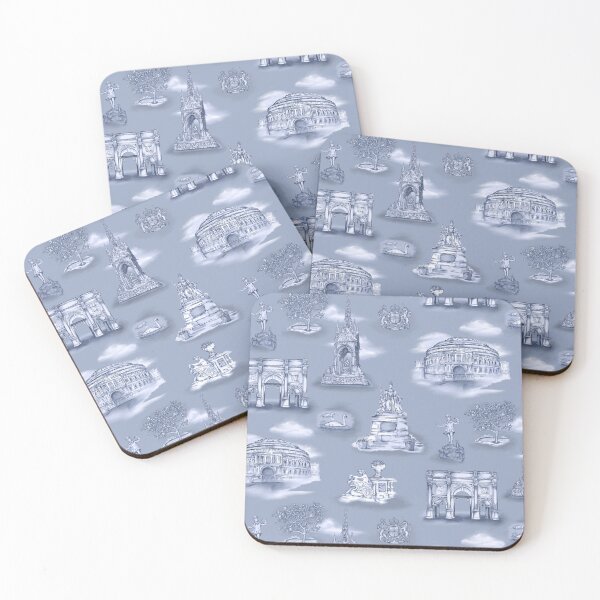 Item preview, Blue on Blue Kensington and Hyde Park Toile designed and sold by Sharilea.