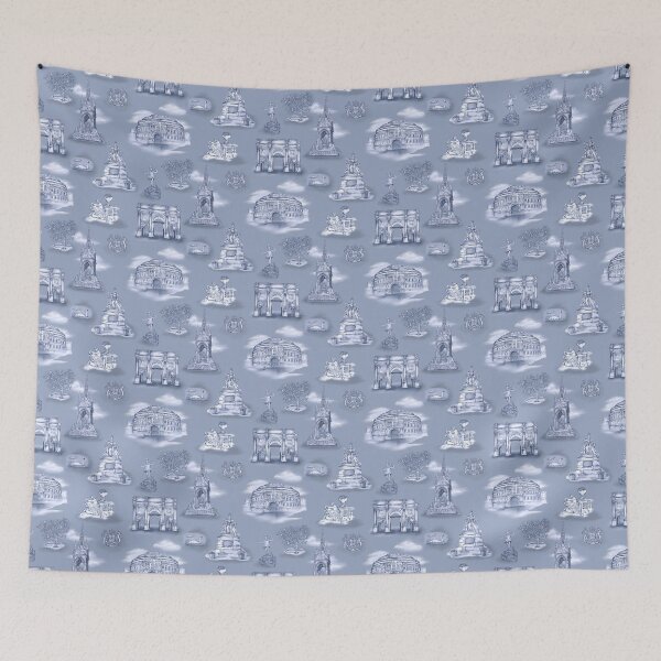 Item preview, Blue on Blue Kensington and Hyde Park Toile designed and sold by Sharilea.