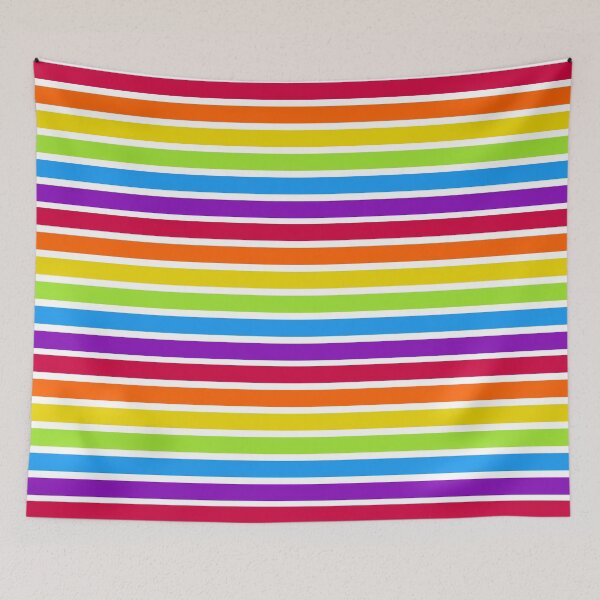 Item preview, Bright Colorful Horizontal Rainbow Stripes designed and sold by wordznart.