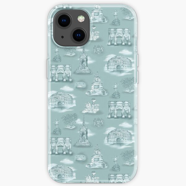 Blue On Blue Kensington And Hyde Park Toile Iphone Case By Sharilea Redbubble