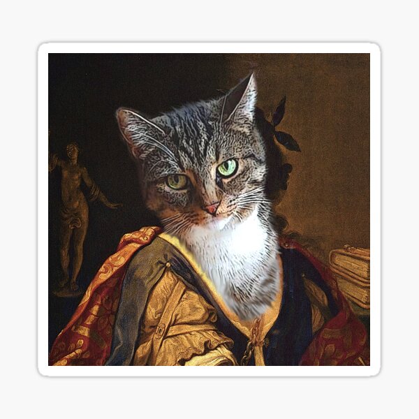 Signora Lucy, seafaring cats Sticker