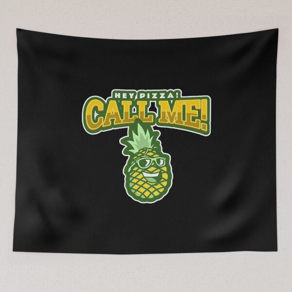 Item preview, Hey Pizza! Call Me! | Pineapple Pizza Illustration designed and sold by modernzen.