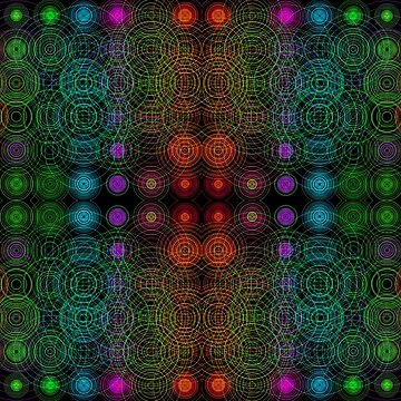 Artwork thumbnail, Rainbow Spyrograph Pattern by Riccivela