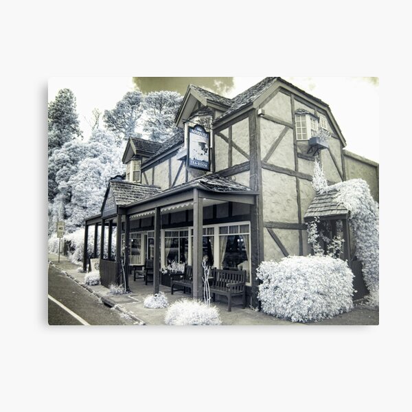 Miss Marple's Tea Room - Angled Metal Print