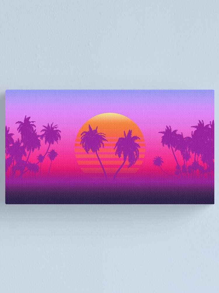 Alternate view of Palm Trees Sunset Canvas Print