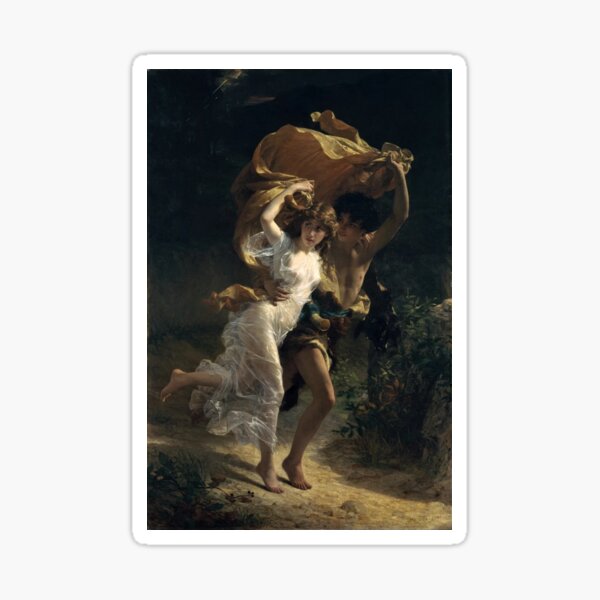 The Storm, Pierre-Auguste Cot, Date: 1880 Sticker