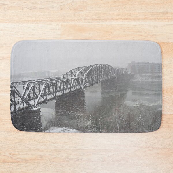 Item preview, Hot Metal Bridge in Pittsburgh in the snow designed and sold by LJSparvero.