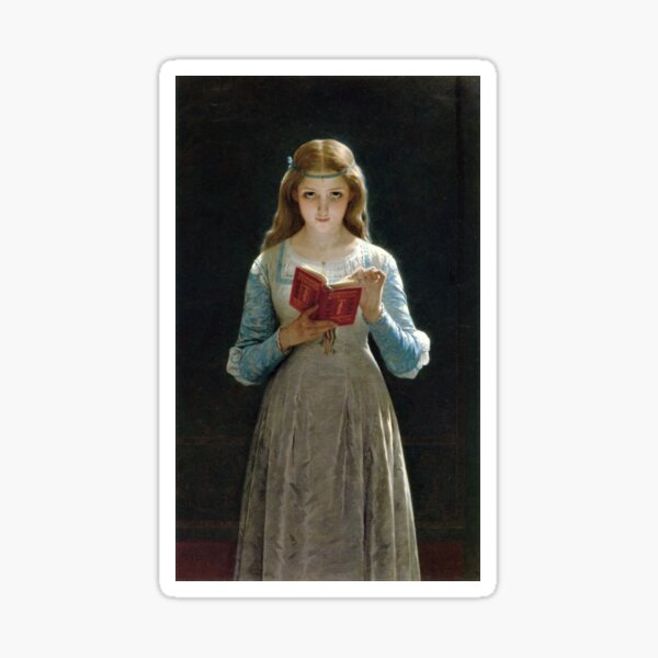 Ophelia, 1870, Pierre Auguste Cot Sticker