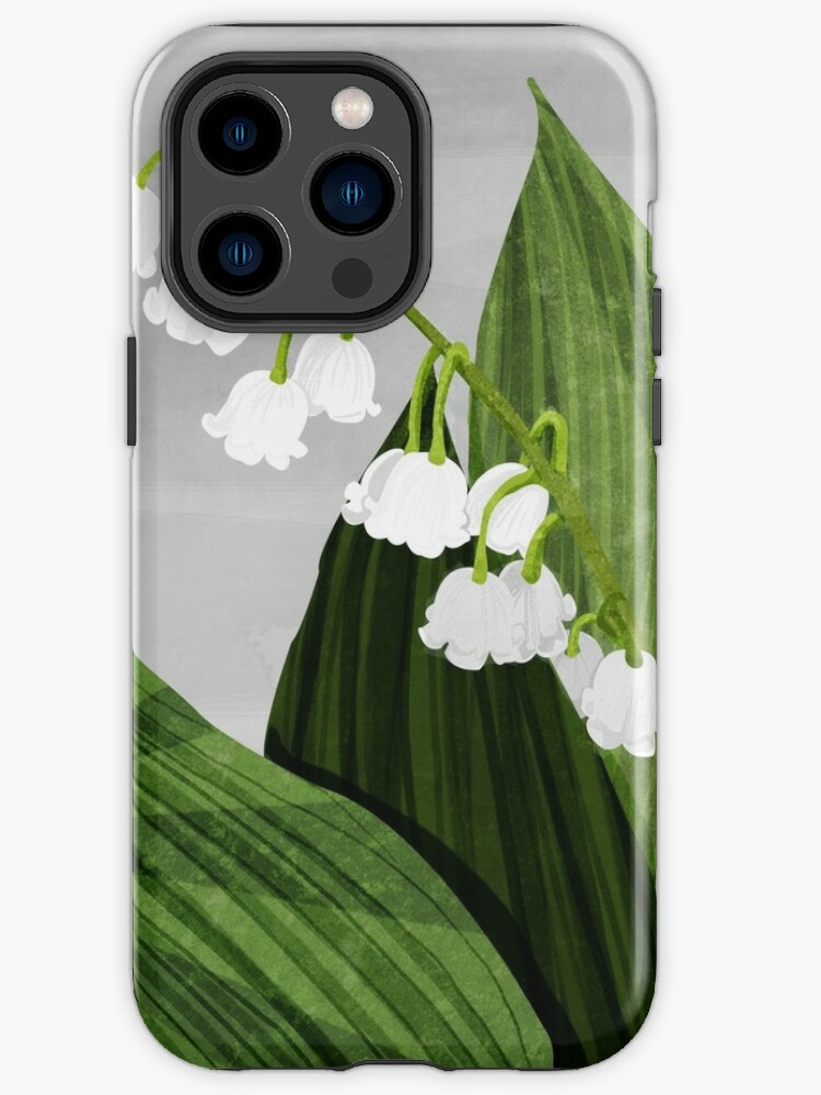 white cosmos flowers ink and watercolor iPhone Wallet Case by