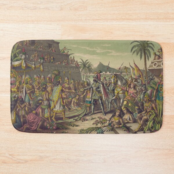 Item preview, Entrance of Cortez into Mexico Meeting Montezuma November 8 1519 designed and sold by allhistory.