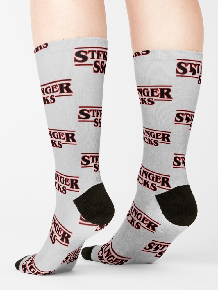"Stranger Socks Black & Red" Socks for Sale by Gnosislight Redbubble
