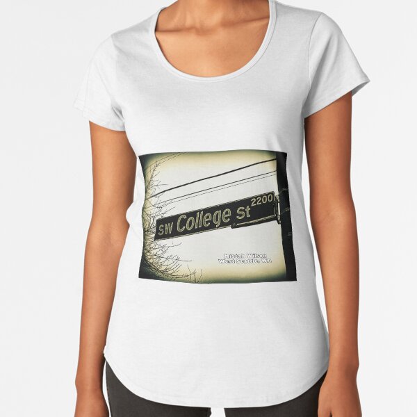 SW College Street, West Seattle, SIGNATURE Premium Scoop T-Shirt