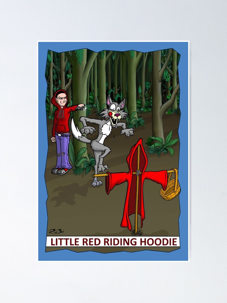 Little Red Riding Hoodie / funny joke cards / big bad wolf