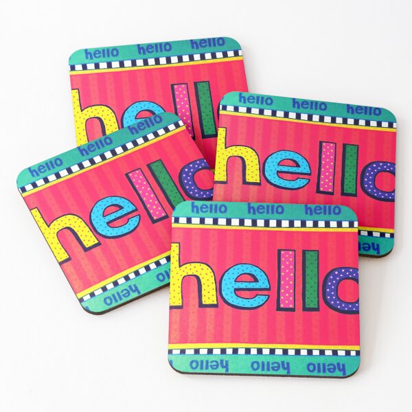 Item preview, Hello, brighten any room with this colorful hello designed and sold by Dwindell.