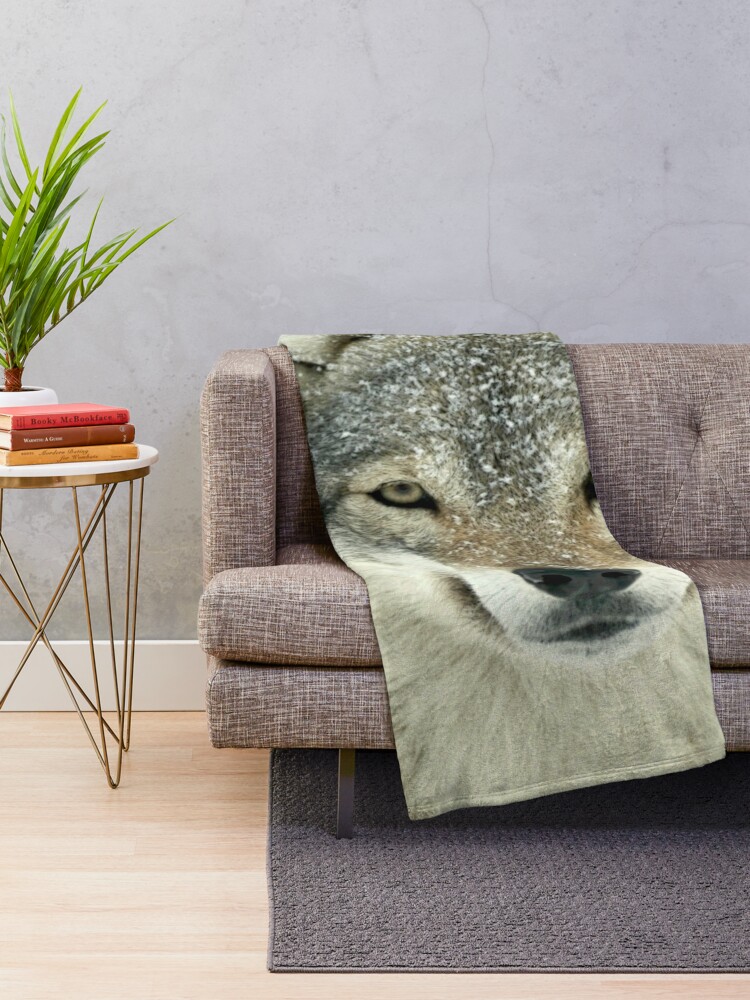 Thumbnail 2 of 6, Throw Blanket, GREY WOLF designed and sold by Paparaw.