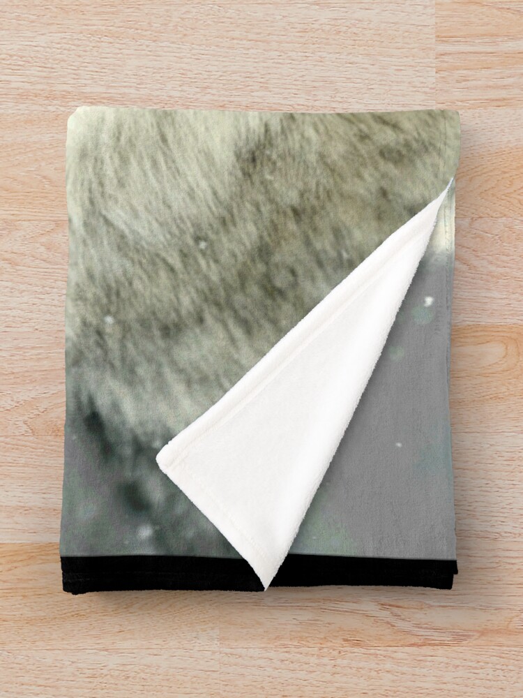Thumbnail 3 of 6, Throw Blanket, GREY WOLF designed and sold by Paparaw.