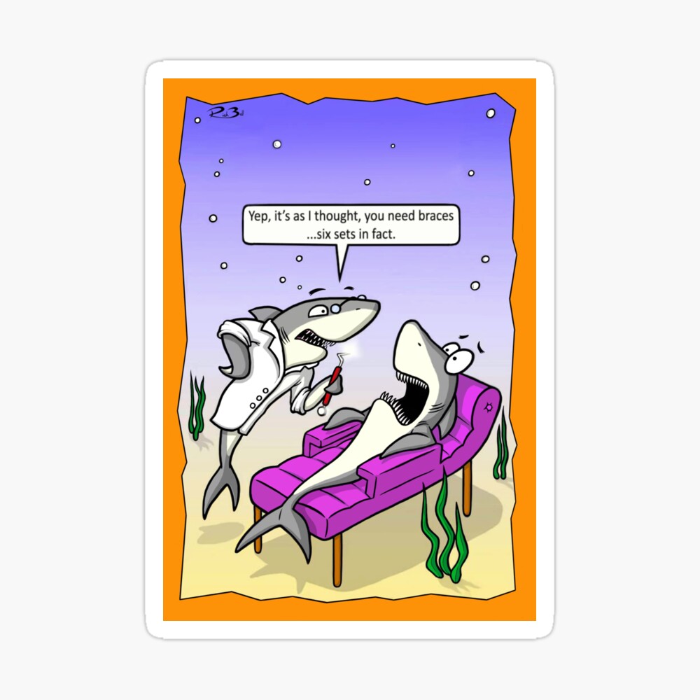 Shark Dentist / funny joke cards