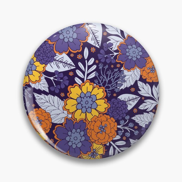 Item preview, Purple, Yellow & Orange Flowers/Floral Pattern designed and sold by somecallmebeth.