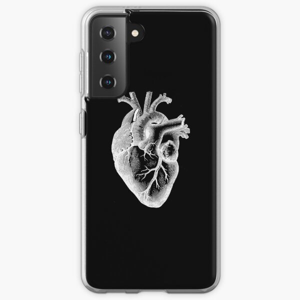 Anatomical Heart - White Outline Samsung Galaxy Soft Case