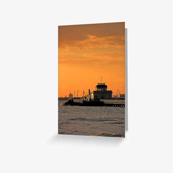 Item preview, Sunset over St Kilda pier kiosk designed and sold by kitkat73.