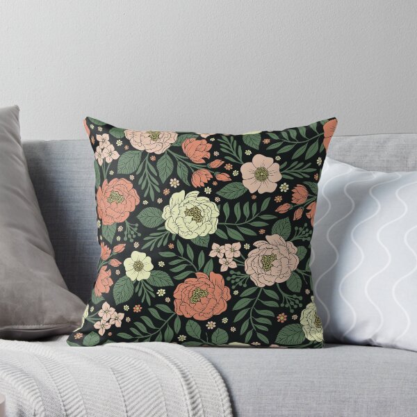 Item preview, Peach, Green & Coral Floral Pattern designed and sold by somecallmebeth.
