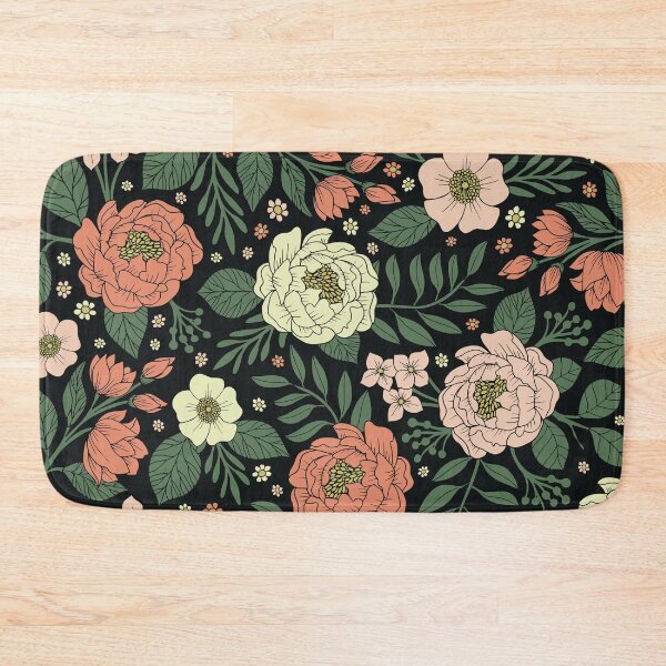 Item preview, Peach, Green & Coral Floral Pattern designed and sold by somecallmebeth.