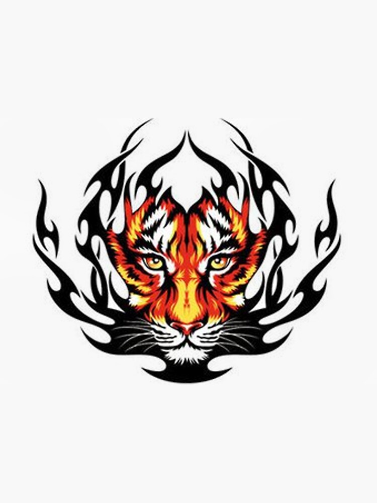 Set Flaming cat on White Background. Tribal Stencil Tattoo Design Concept.  Flat Vector Illustration. 17294112 Vector Art at Vecteezy