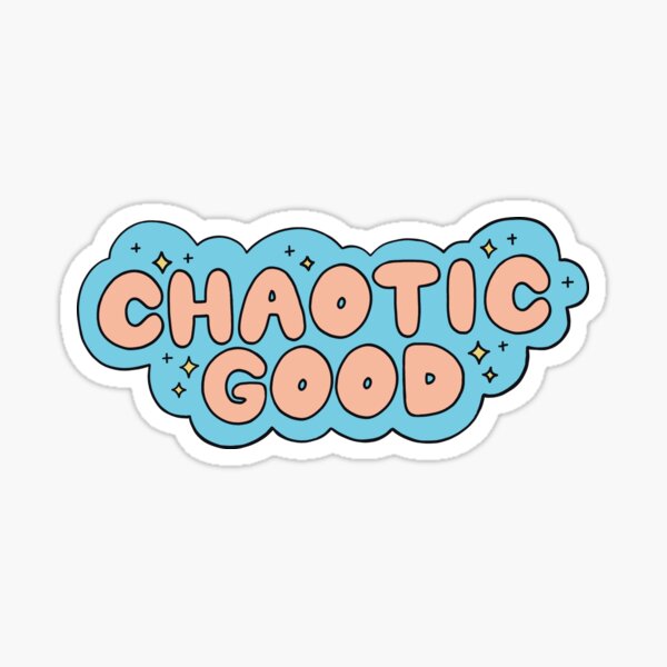 Item preview, chaotic good - typography alignment designed and sold by cameronbaba.