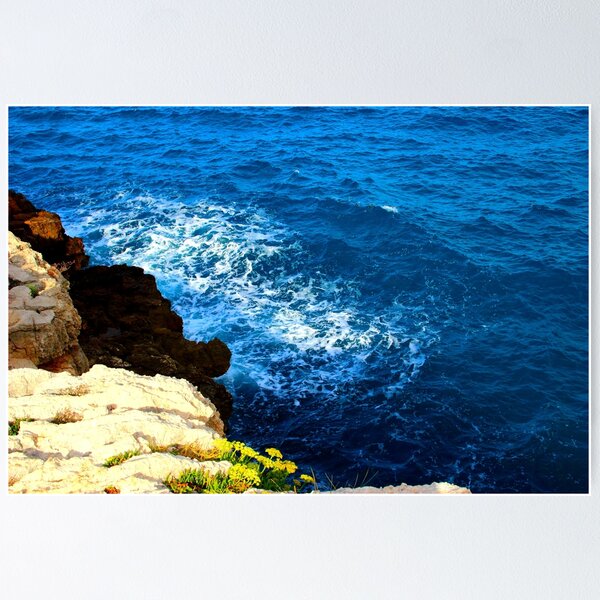 Polignano a mare poster di viaggio, fotografia Puglia Italia, poster  Italia, arte murale mediterranea, arte murale costiera, foto spiaggia  italiana -  Italia