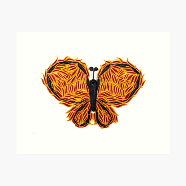 Burning Butterfly Art Print