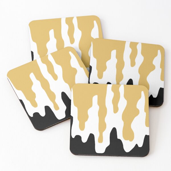 Item preview, Abstract Simple Gold Black and White Melty trippy beautiful modern contemporary art work background art design piece designed and sold by PeterProtozoa.