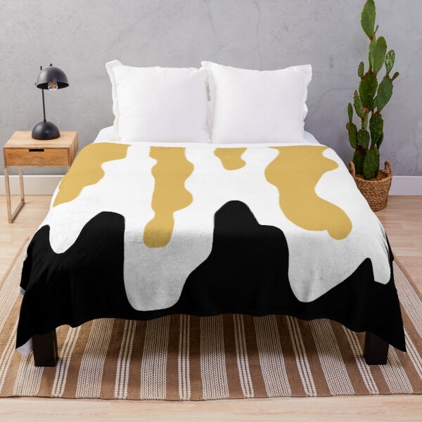 Item preview, Abstract Simple Gold Black and White Melty trippy beautiful modern contemporary art work background art design piece designed and sold by PeterProtozoa.