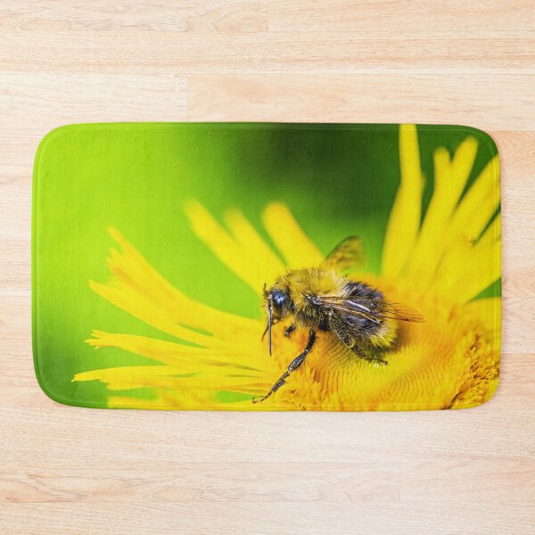 Item preview, Close up of a bee on a yellow flower designed and sold by Cameranick.