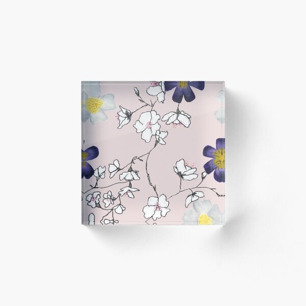 Floral-ly Connected Acrylic Block