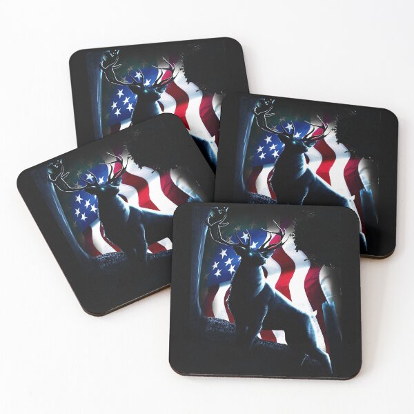 Item preview, Deer - American Flag designed and sold by Meliafroggy.