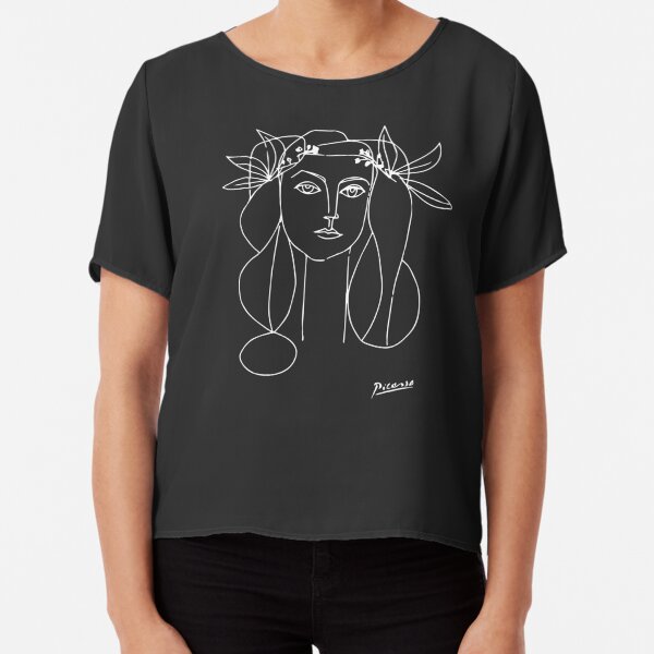 Pablo Picasso Guerre Et Paix 1952 Oeuvre T-shirt, croquis Top mousseline