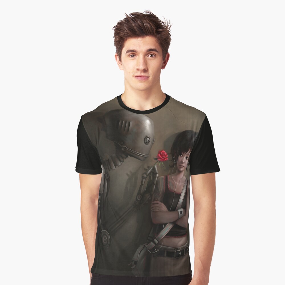 Robot In Love Graphic T-Shirt