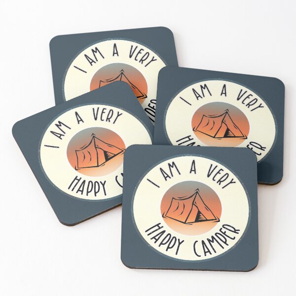 Item preview, I Am A Very Happy Camper (Classic Vintage Retro Looking Camping Quote) designed and sold by SassyClassyMe.