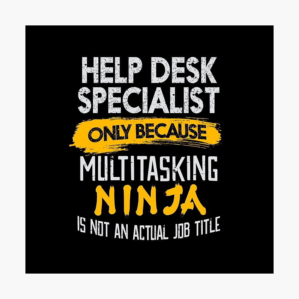 Help Desk Specialist Multitasking Ninja Slim Fit Graphic Shirt