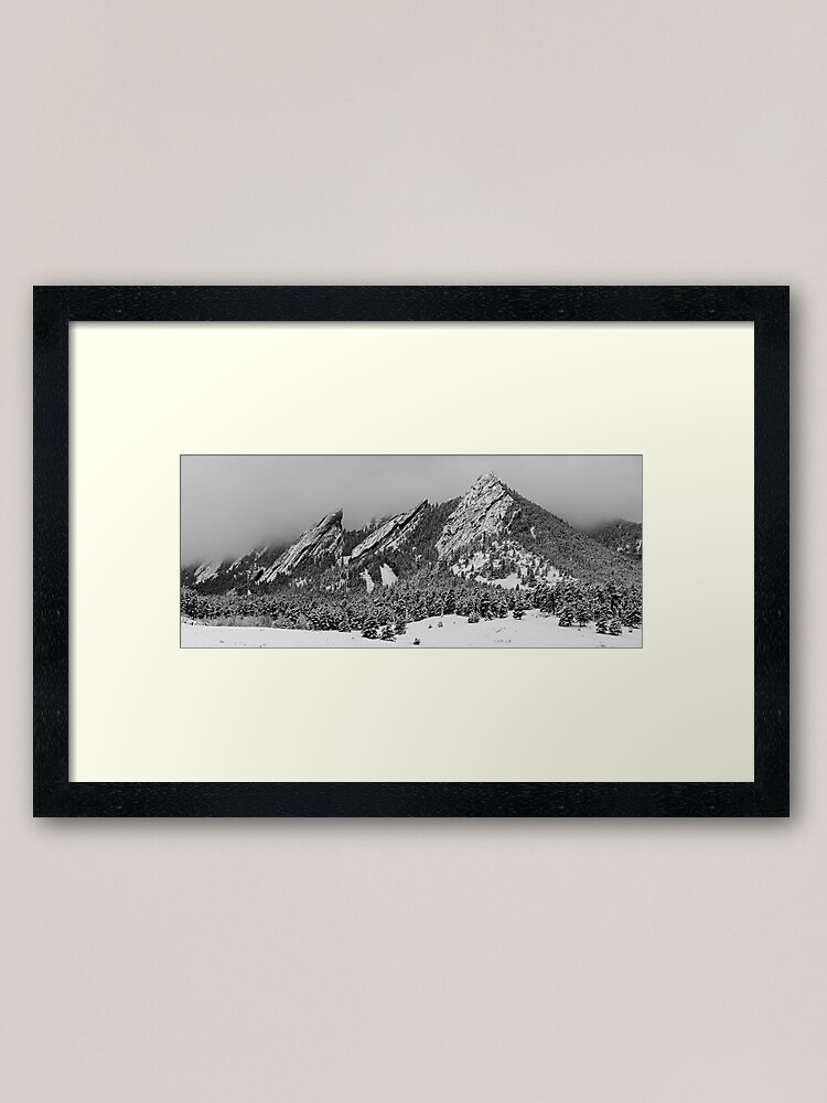 Alternate view of The Flatirons in Winter Dress Framed Art Print