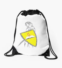 Fan Fiction Warrior - Yellow Shield Swag Drawstring Bag