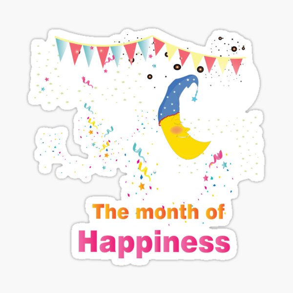 Item preview, Ramadan is the month of happiness-cute funny cartoon Crescent designed and sold by olafekry.