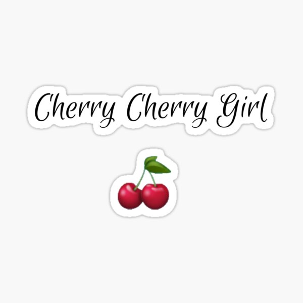 "Emoji Cherry cherry girl design cherry emoji" Sticker for Sale by