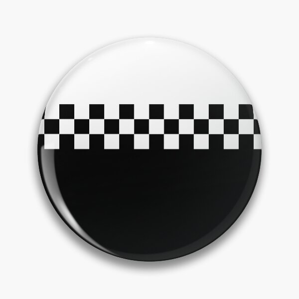 Zweifarbiger Mod Ska 60s Retro Schwarz & Weiß Button