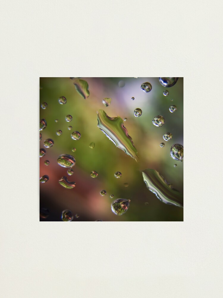 Alternate view of Raindrops on my window Photographic Print