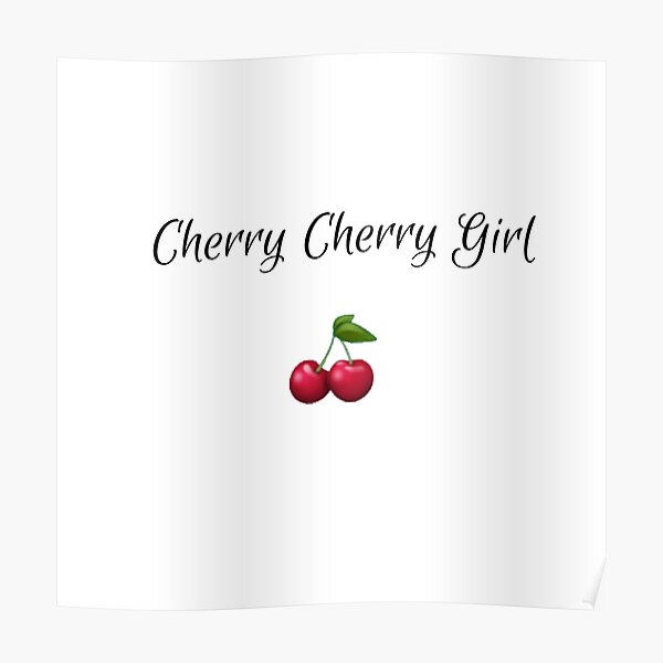 "Emoji Cherry cherry girl design cherry emoji" Poster for Sale by