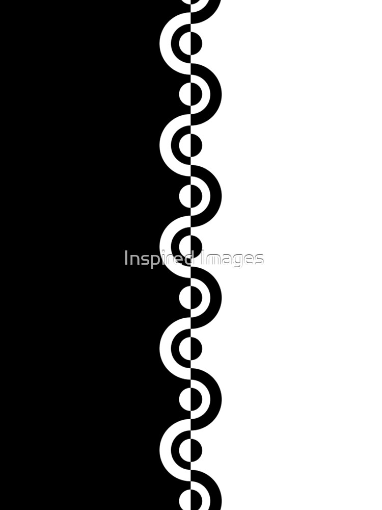 Black & White 60's Two Tone Mod Ska Pattern by ImageMonkey