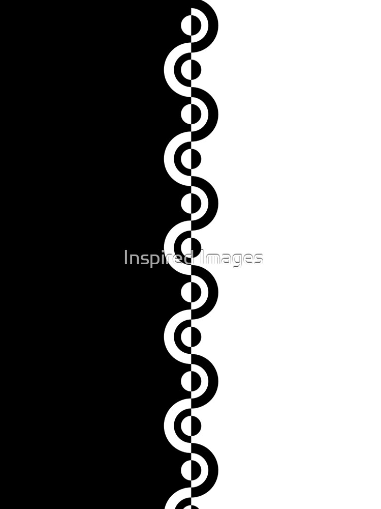 Black & White 60's Two Tone Mod Ska Pattern by ImageMonkey